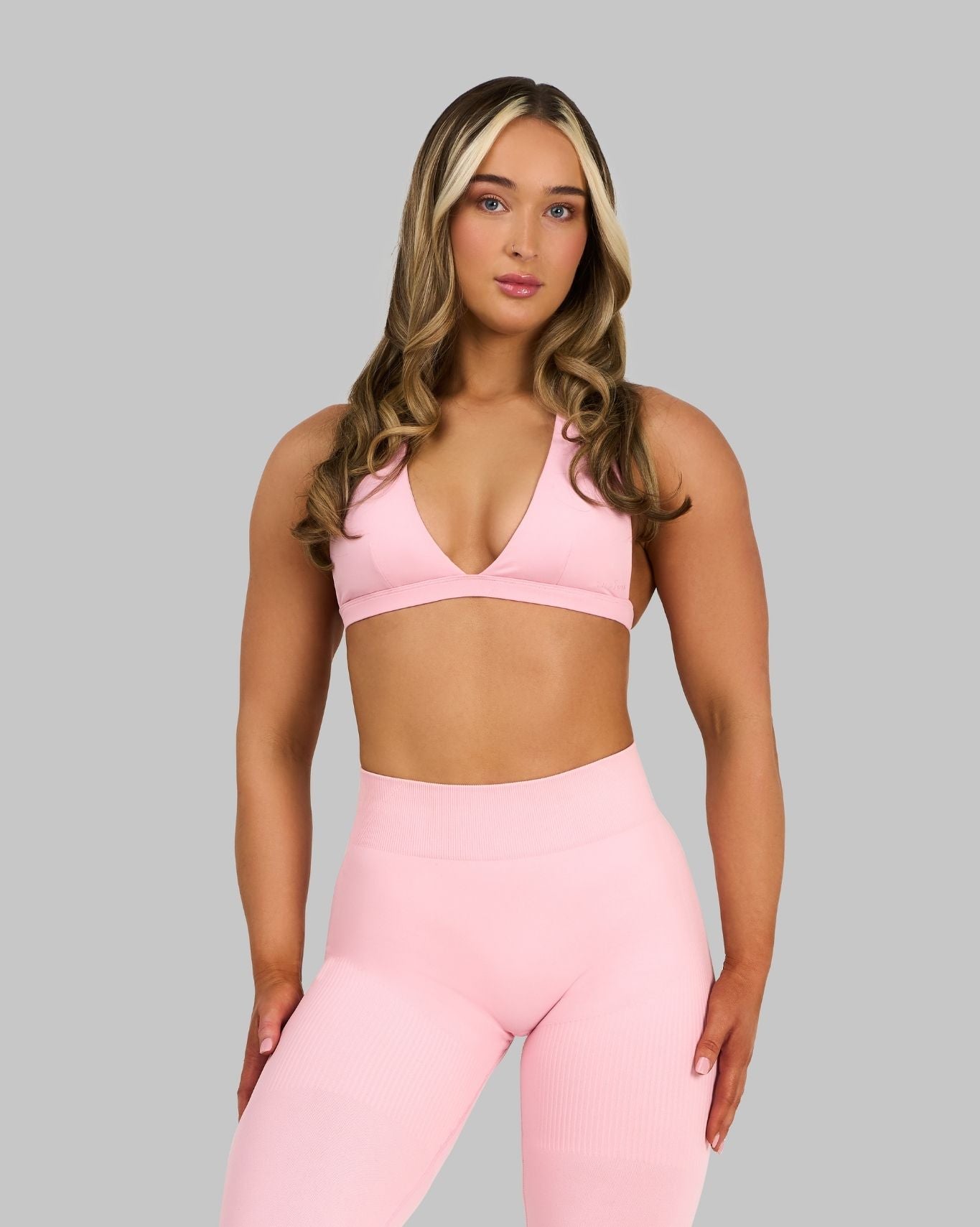 Soutien-gorge dos nu en V sans coutures galbant Elevate™ | Rose coton