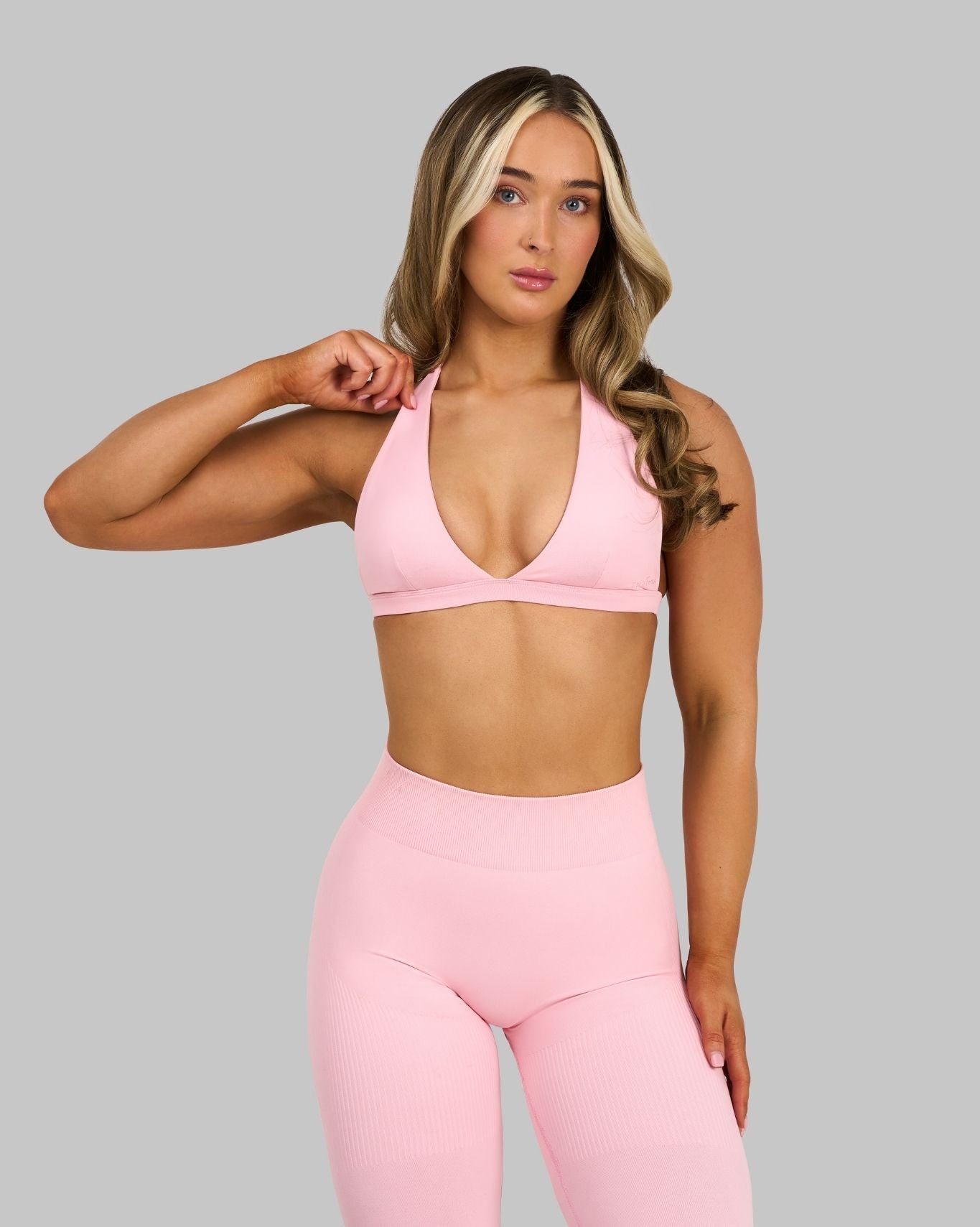Soutien-gorge dos nu en V sans coutures galbant Elevate™ | Rose coton