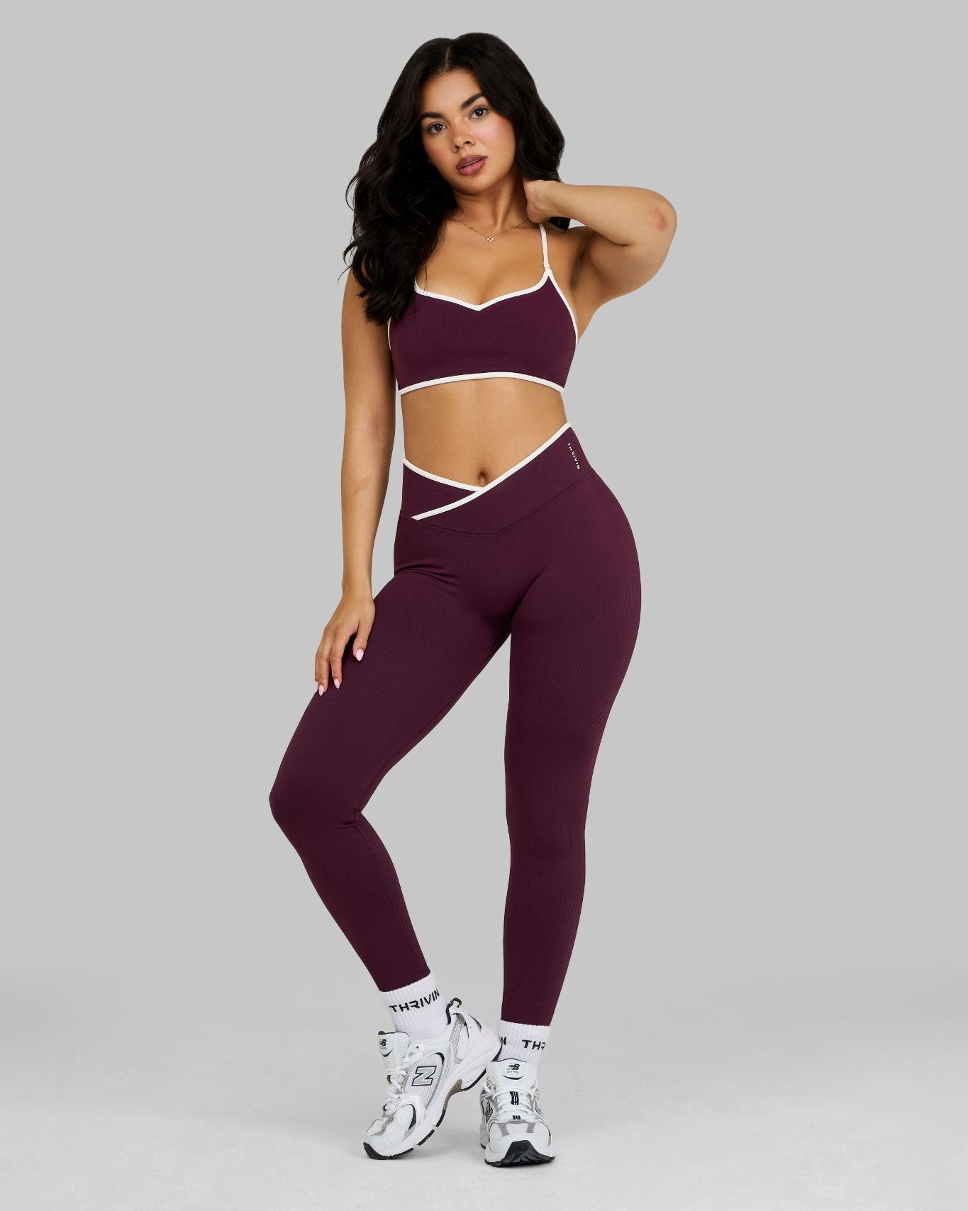 Legging V-Tailleur Kontour | Prune hivernale