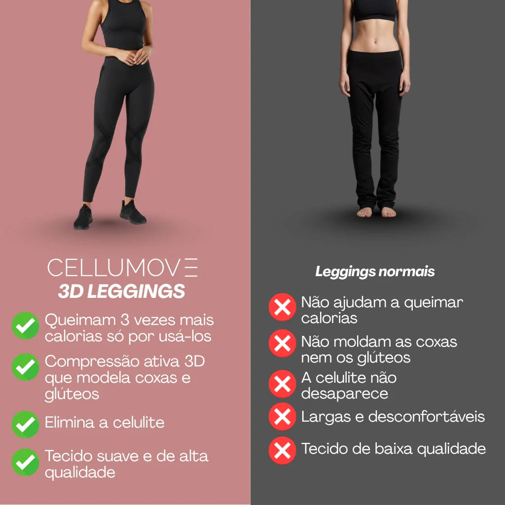 Legging Cellumove 3D – Redefina a sua silhueta sem esforço