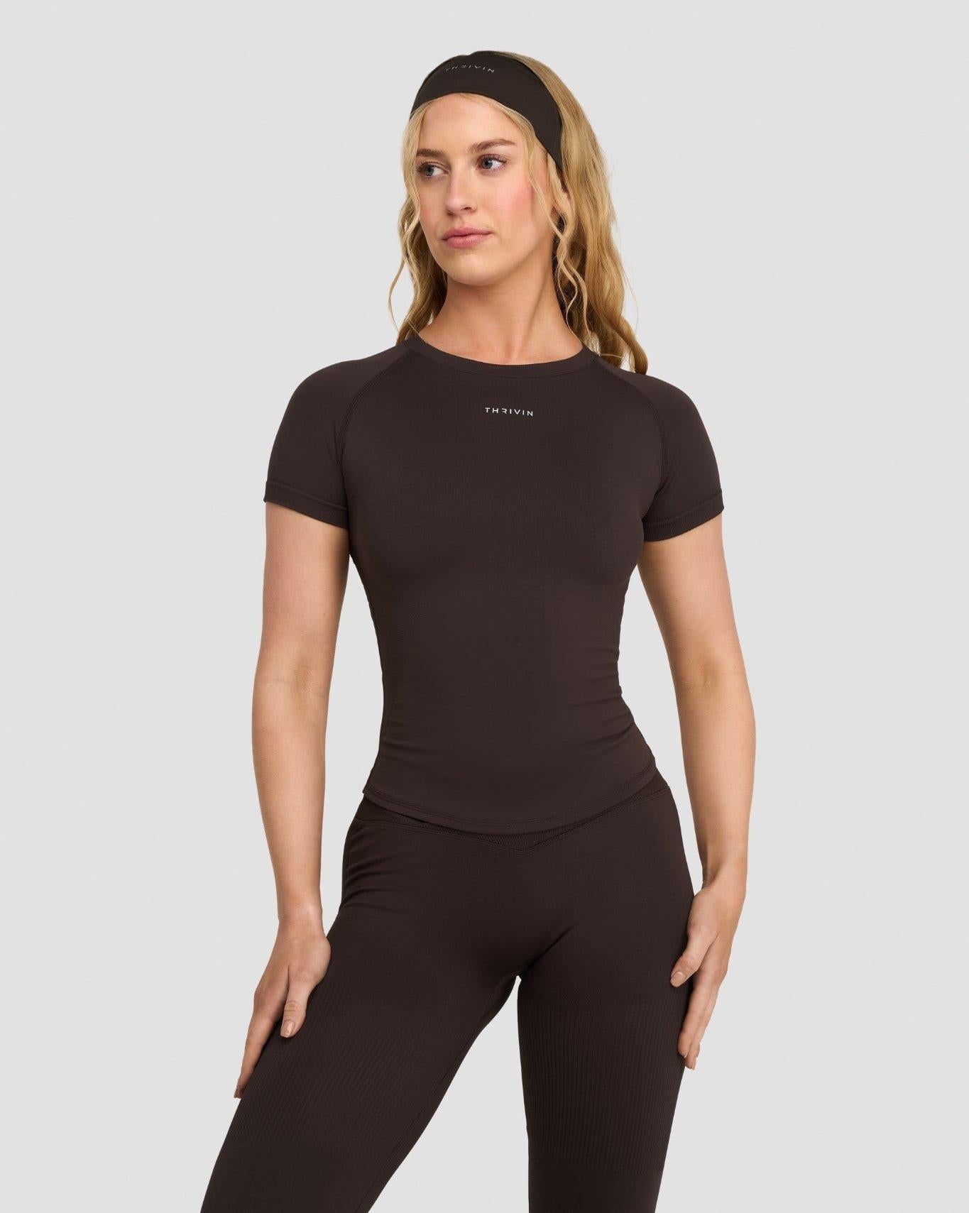 T-shirt de compression Elevate™ | Café