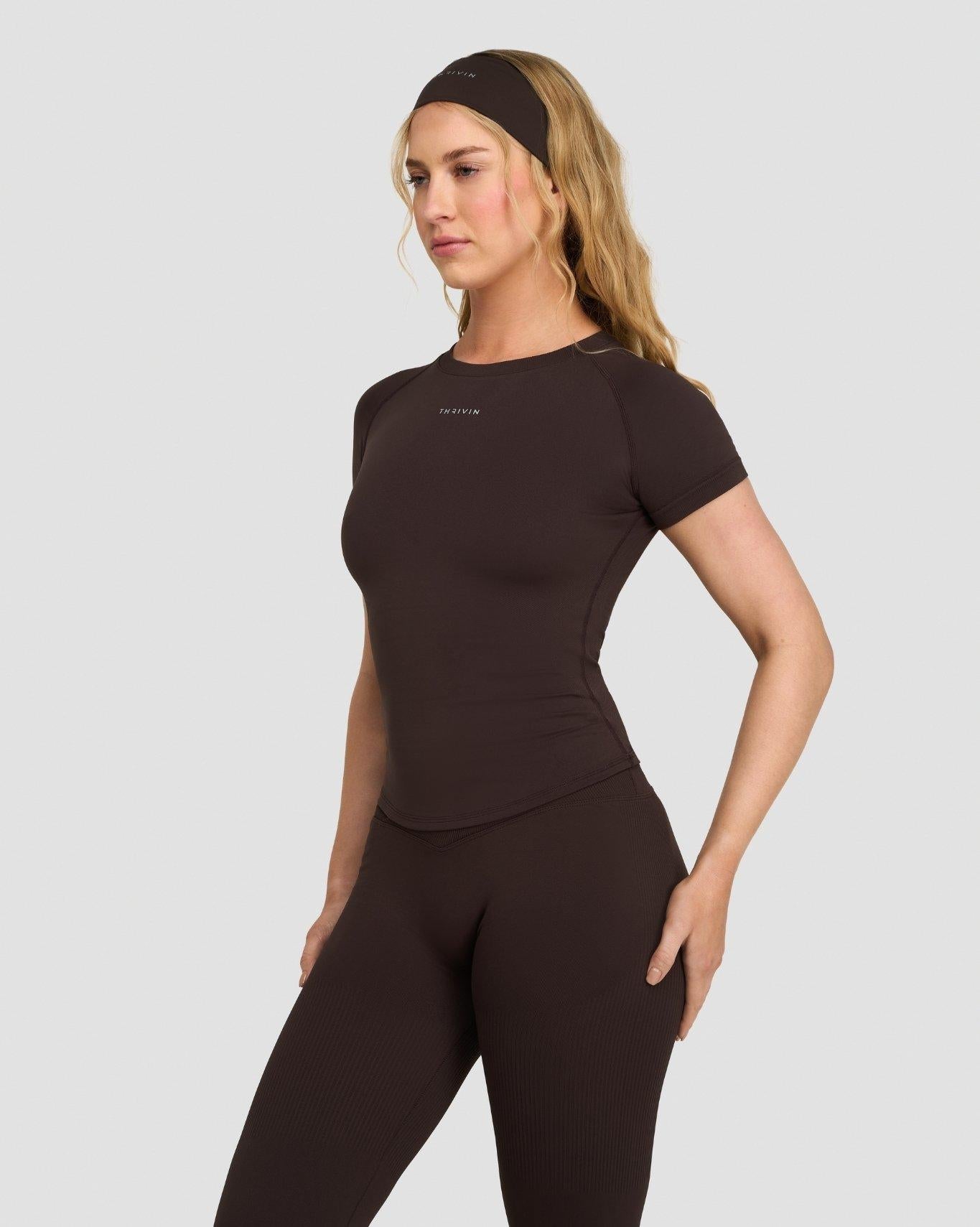 T-shirt de compression Elevate™ | Café