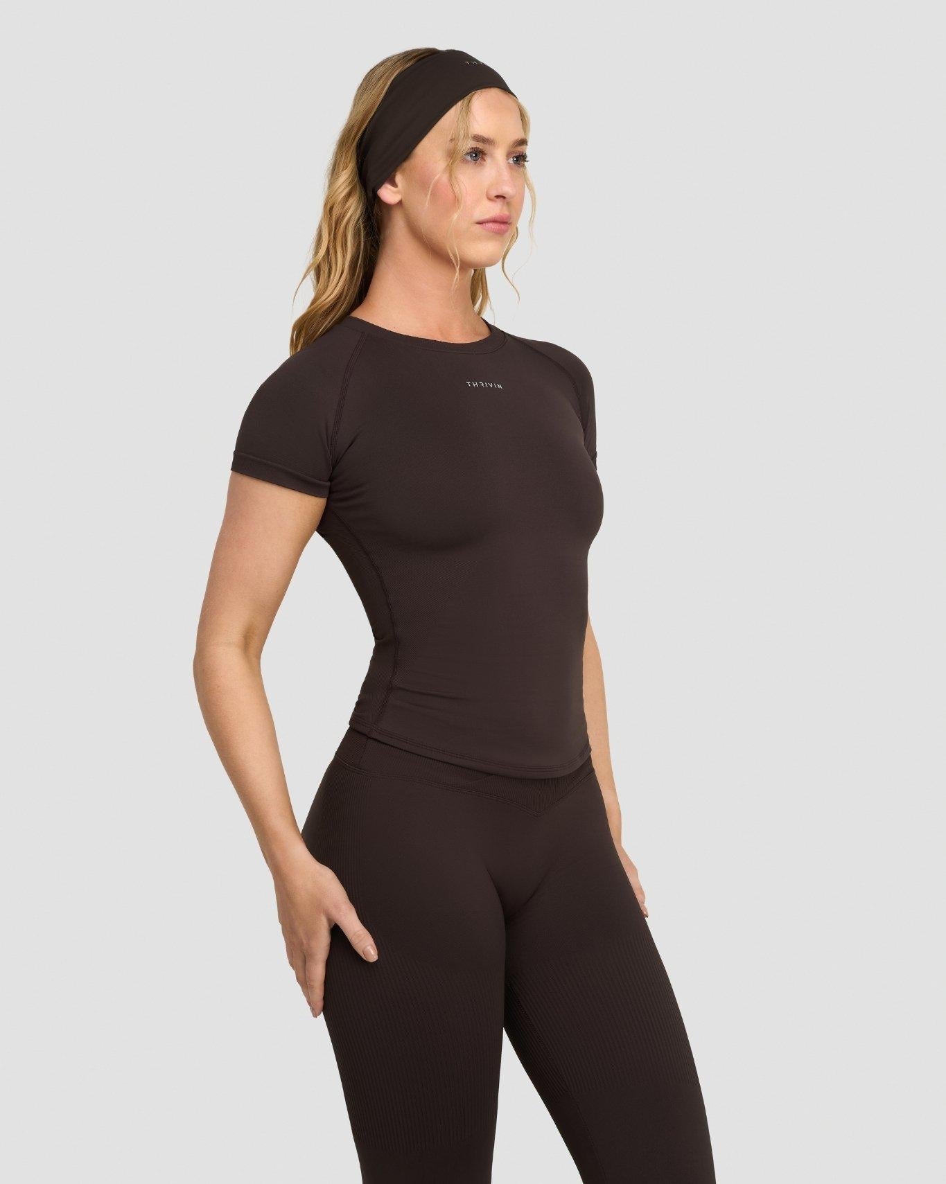 T-shirt de compression Elevate™ | Café