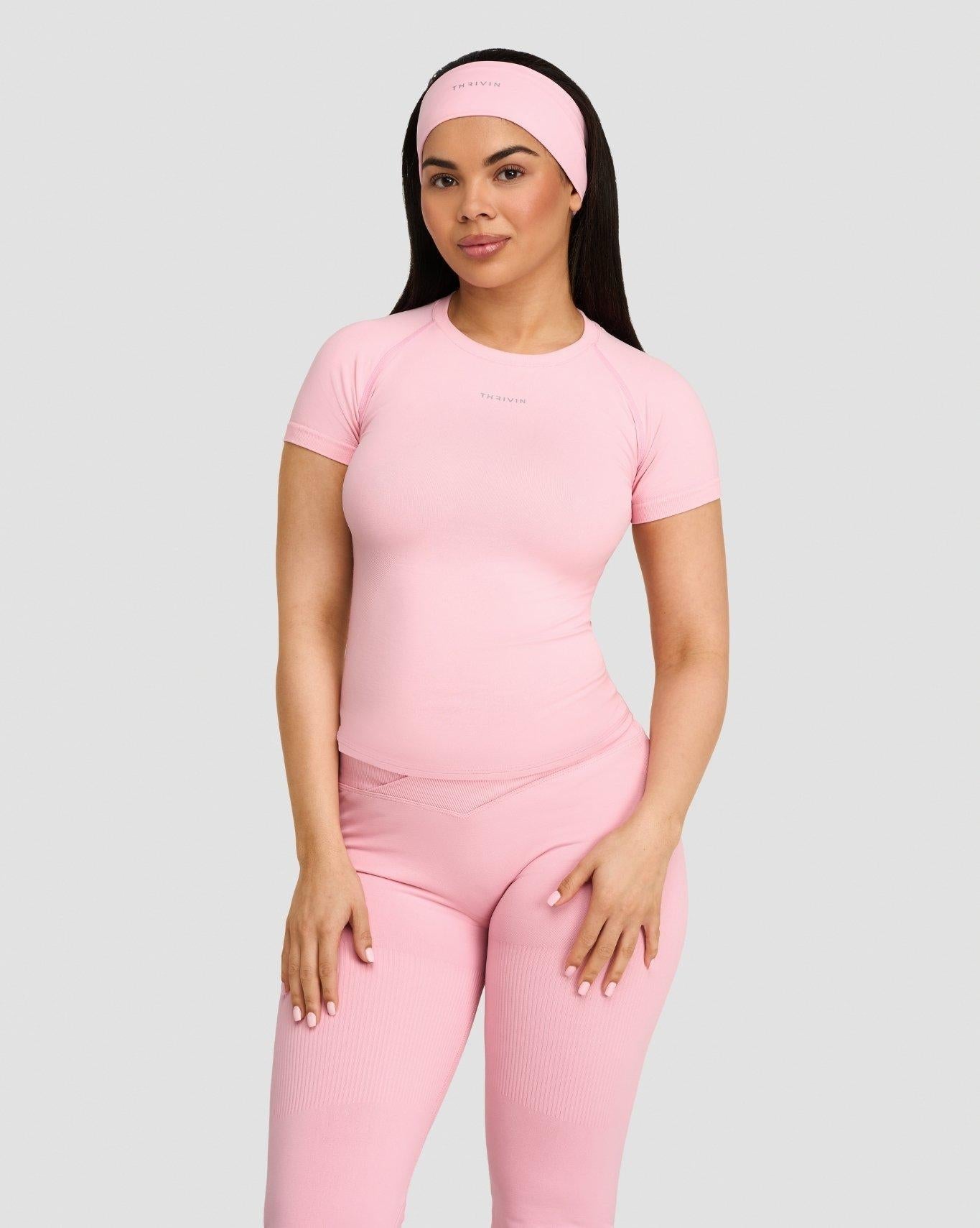 T-shirt de compression Elevate™ | Rose coton
