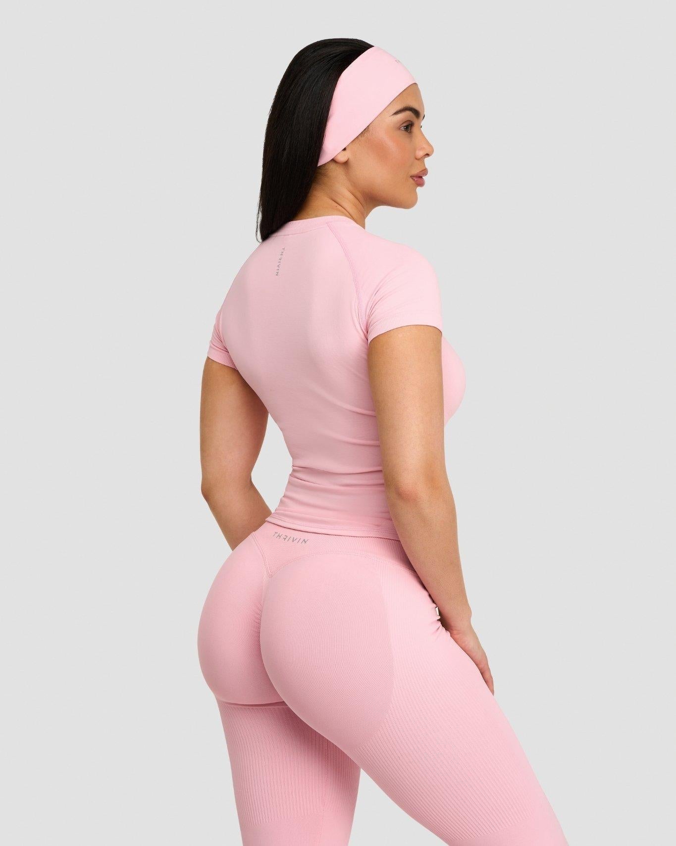 T-shirt de compression Elevate™ | Rose coton