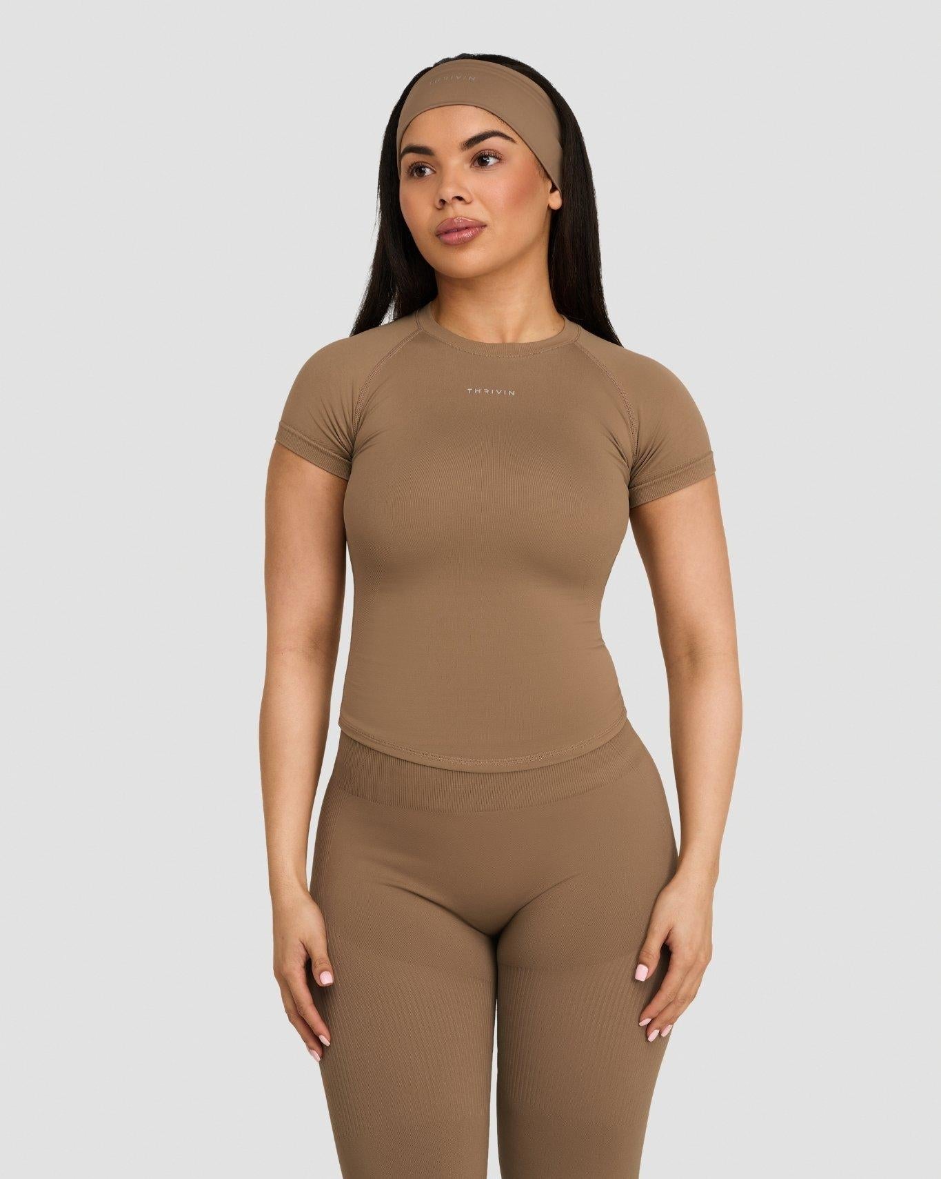 T-shirt de compression Elevate™ | Caramel
