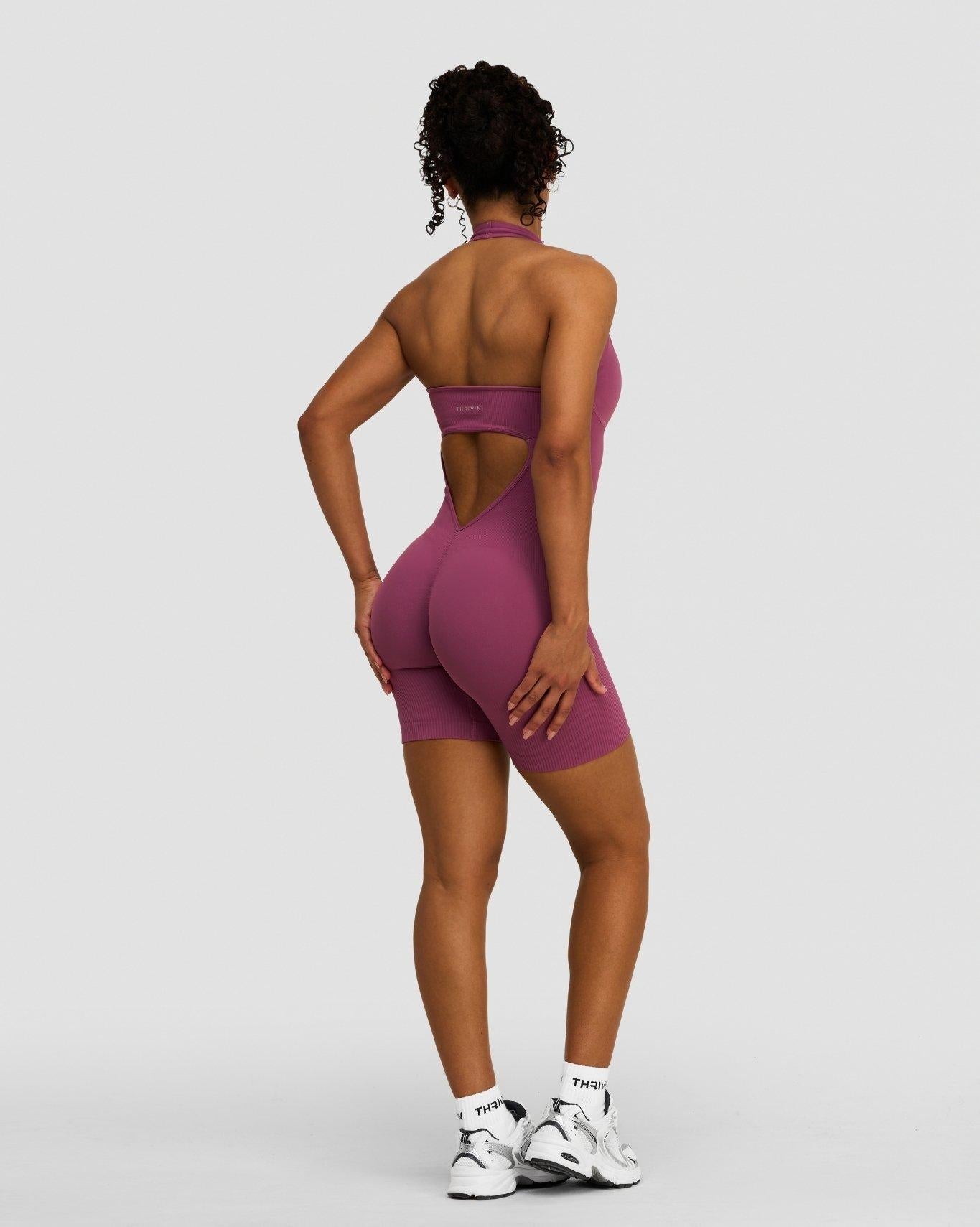 Combinaison Sculptante Dos Nu Elevate™ | Mauve Orchidée