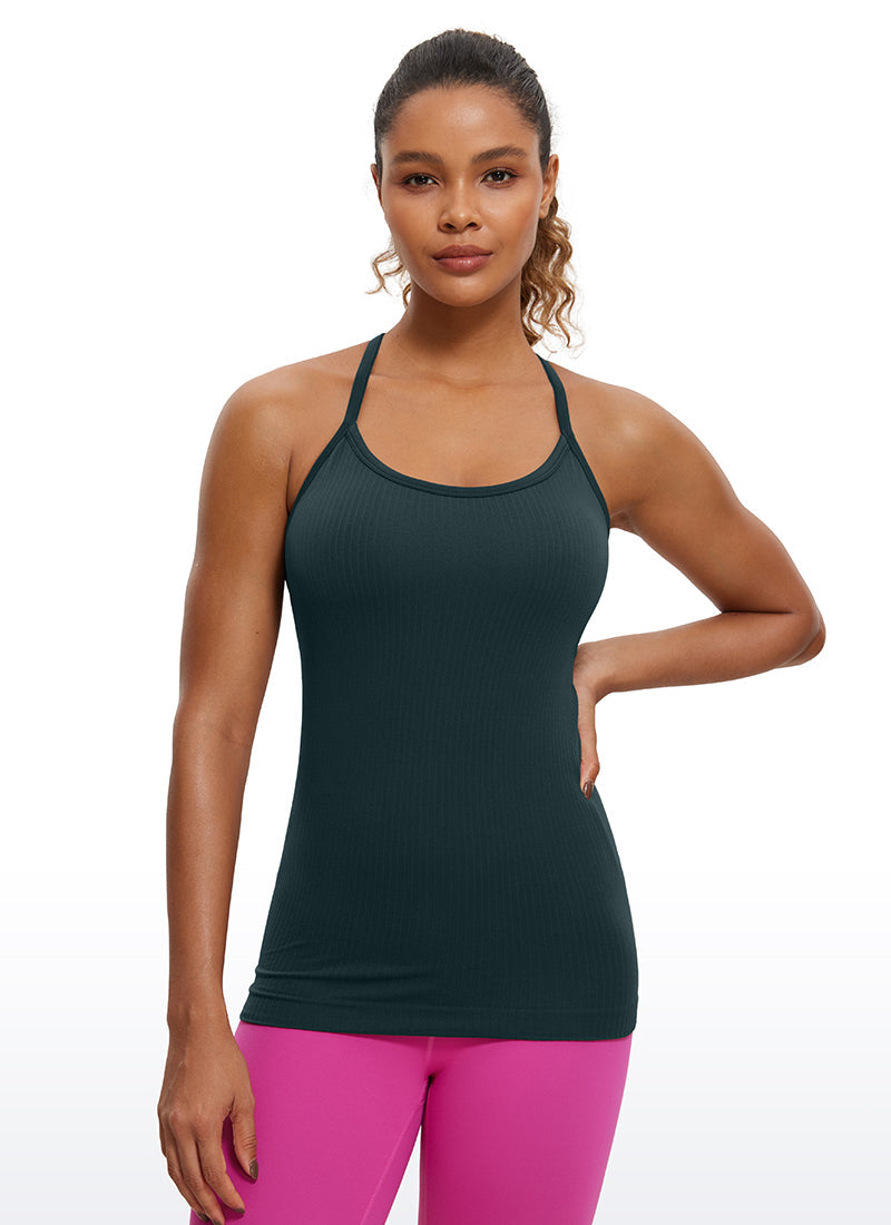 Débardeur Speedy Seamless de couleur unie avec soutien-gorge intégré