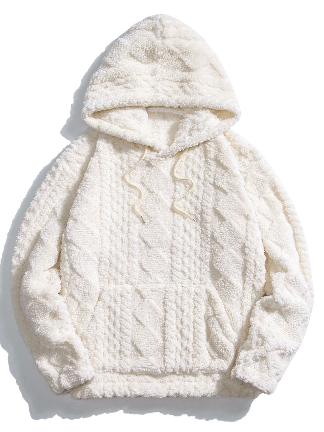 3 Peças Geometria Jacquard Teddy Hoodies