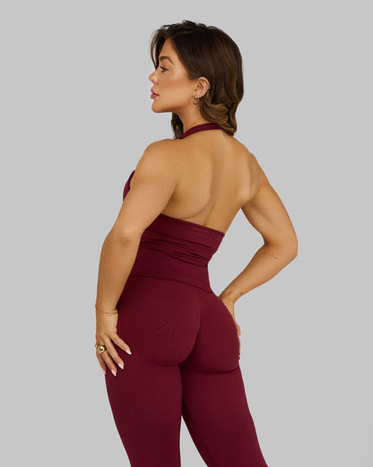 Top licou sans couture sculptant Elevate™ | Lie de vin