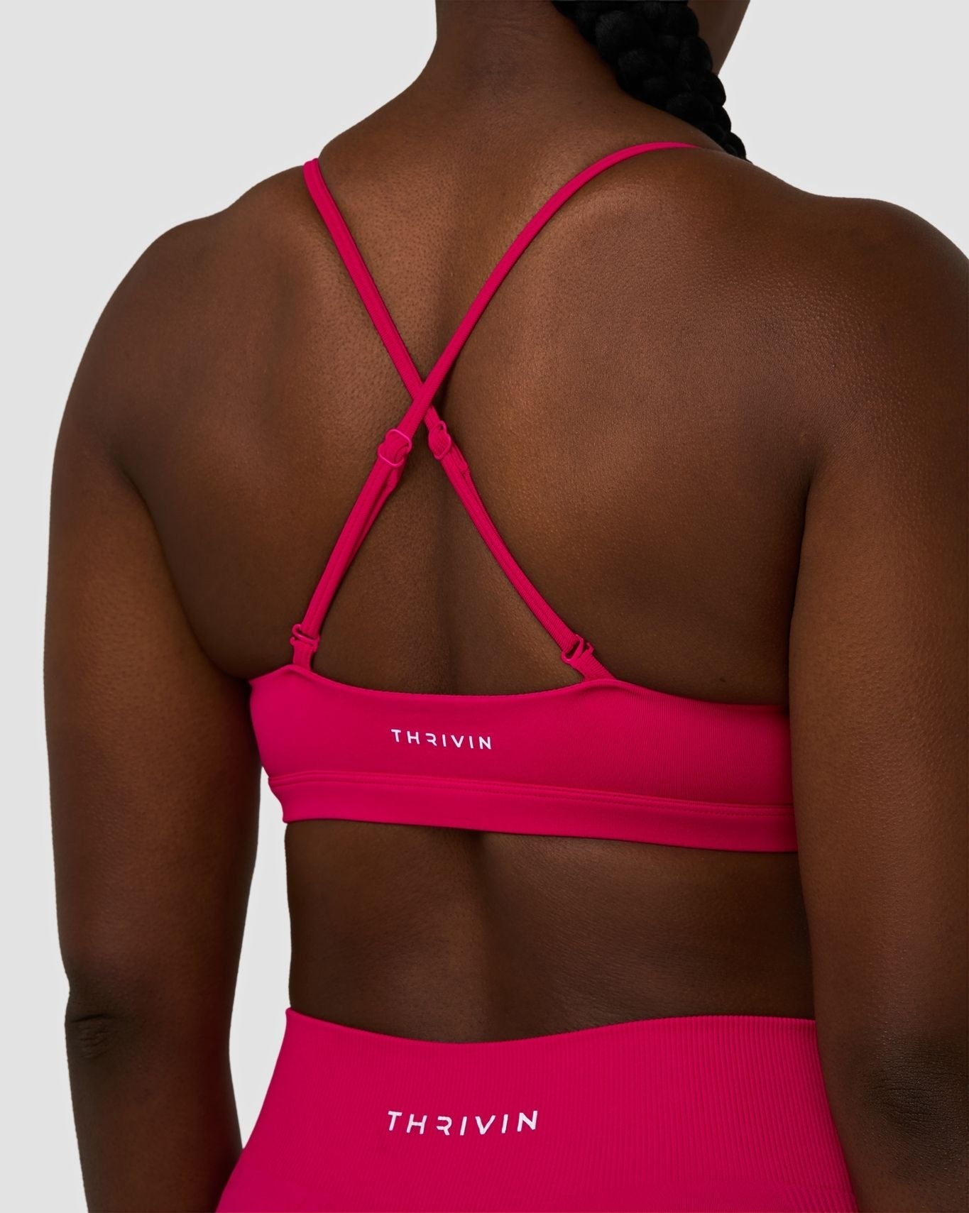 Soutien-gorge sans couture Sculpting en tricot côtelé à col rond Elevate™ | Fraise