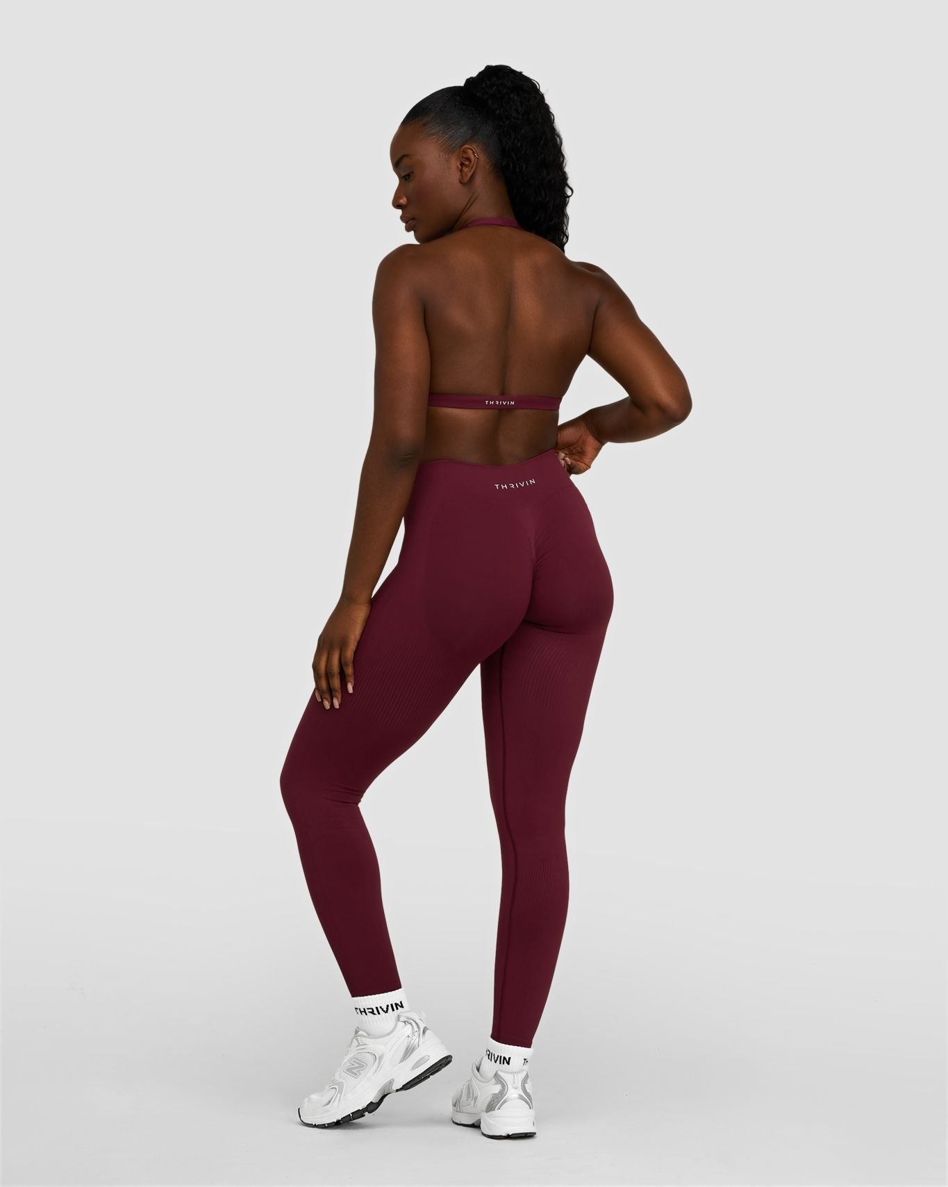Legging galbant taille mi-haute Elevate™ Scrunch | Merlot