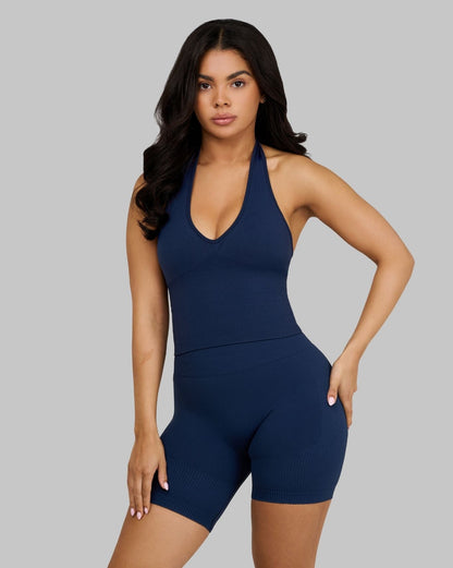 Top dos nu galbant sans coutures Elevate™ | Bleu marine nuit