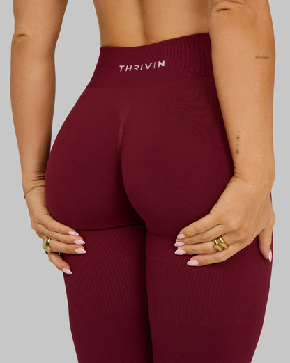 Legging froncé sculptant à taille mi-haute Elevate™ | Lie de vin
