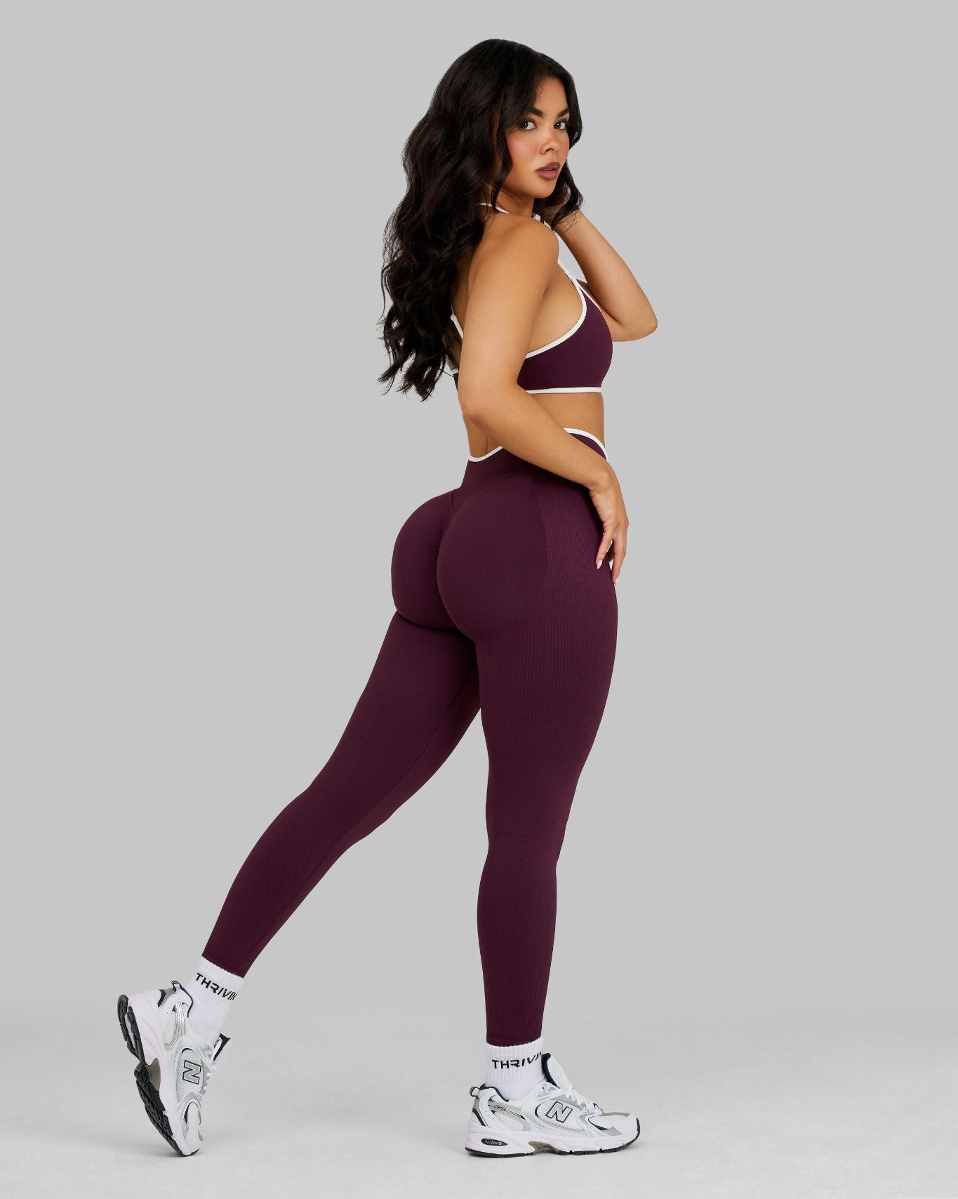 Legging V-Tailleur Kontour | Prune hivernale