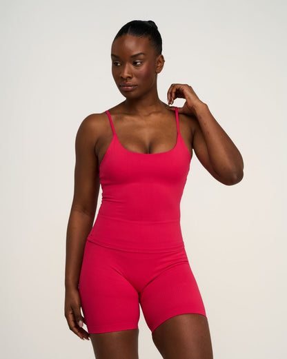 Débardeur sans coutures col rond sculptant Elevate™ | Fraise