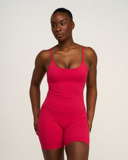 Débardeur sans coutures col rond sculptant Elevate™ | Fraise