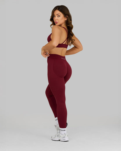 Legging froncé sculptant à taille mi-haute Elevate™ | Lie de vin