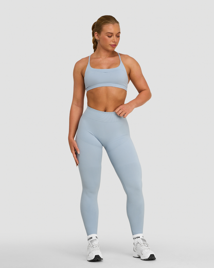 Leggings de maintien taille mi-haute Elevate™ effet froissé | Bleu brumeux