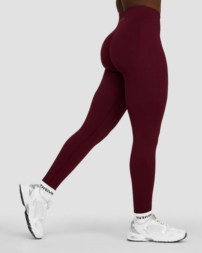 Legging galbant taille mi-haute Elevate™ Scrunch | Merlot