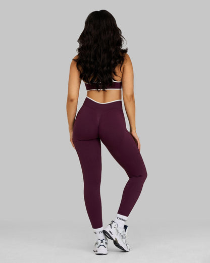Legging V-Tailleur Kontour | Prune hivernale