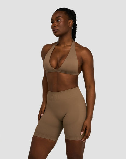 Elevate™ Sculpting Mid Waist Scrunch Shorts | Toffee