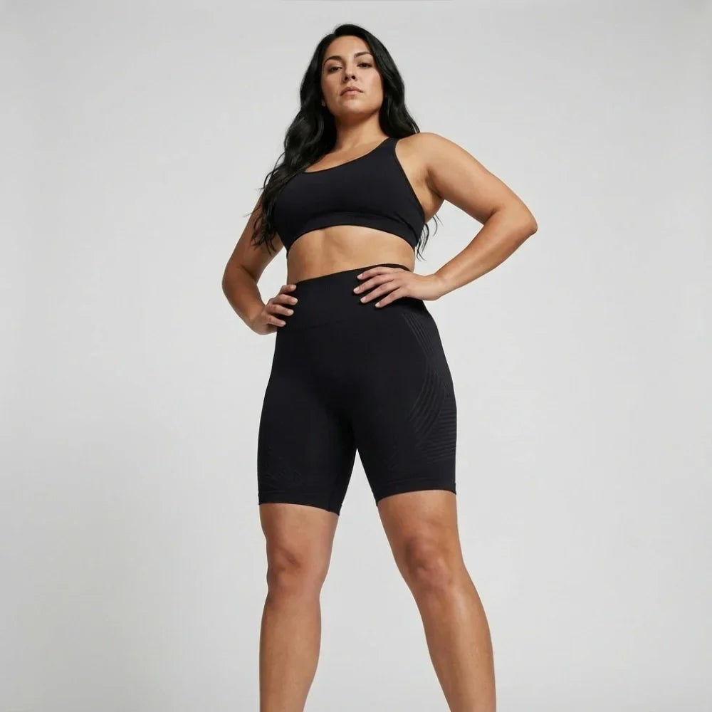 Legging curta Cellumove 3D – Preto Clássico