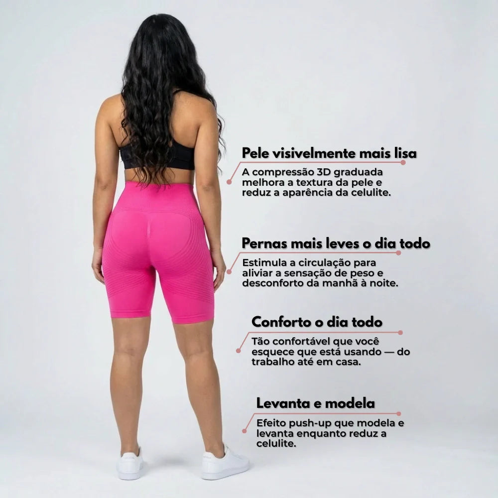 Legging courte Cellumove 3D – Rose vif