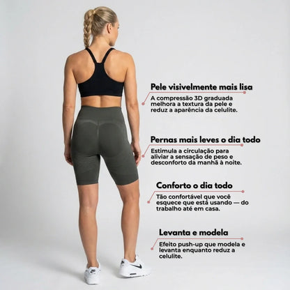 Legging curta Cellumove 3D – Cinza escuro