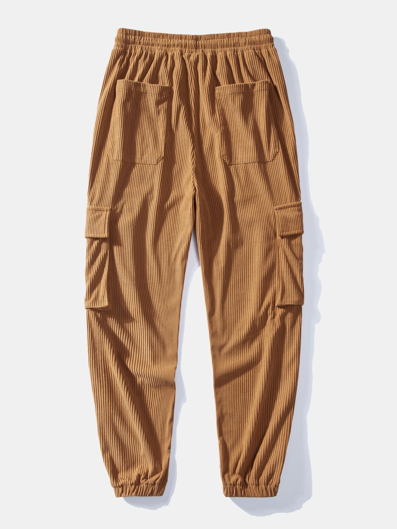 Cor Casaco de Teddy Fleece com Bloco de Cores & Calças Jogger de Corduroy com Corda