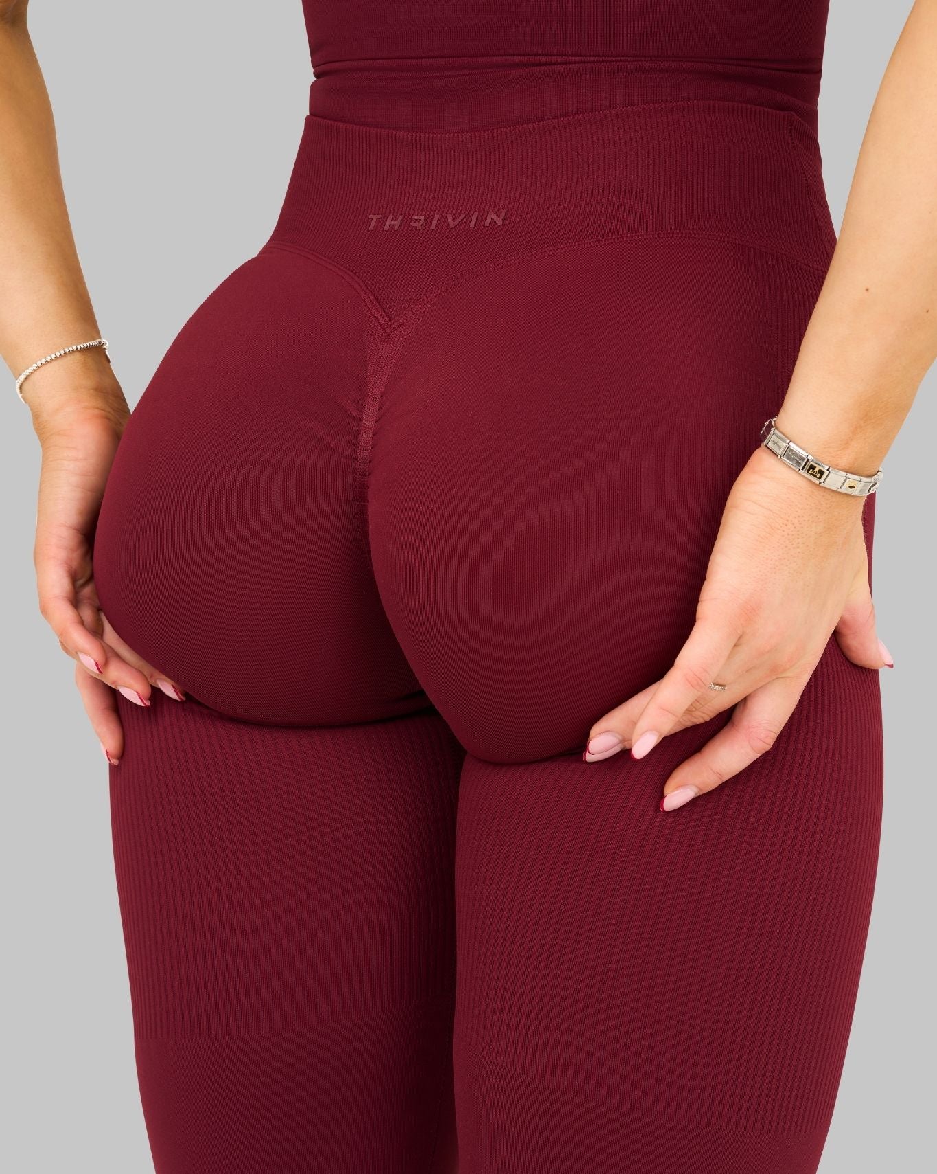 Legging Évasé Sculptant Taille V Elevate™ Froncé | Rouge Bordeaux