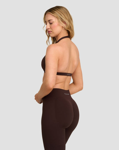 Soutien-gorge dos nu en V sans coutures galbant Elevate™ | Café