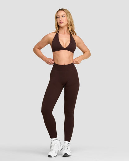 Soutien-gorge dos nu en V sans coutures galbant Elevate™ | Café