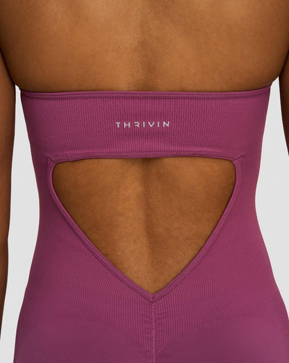 Combinaison Sculptante Dos Nu Elevate™ | Mauve Orchidée