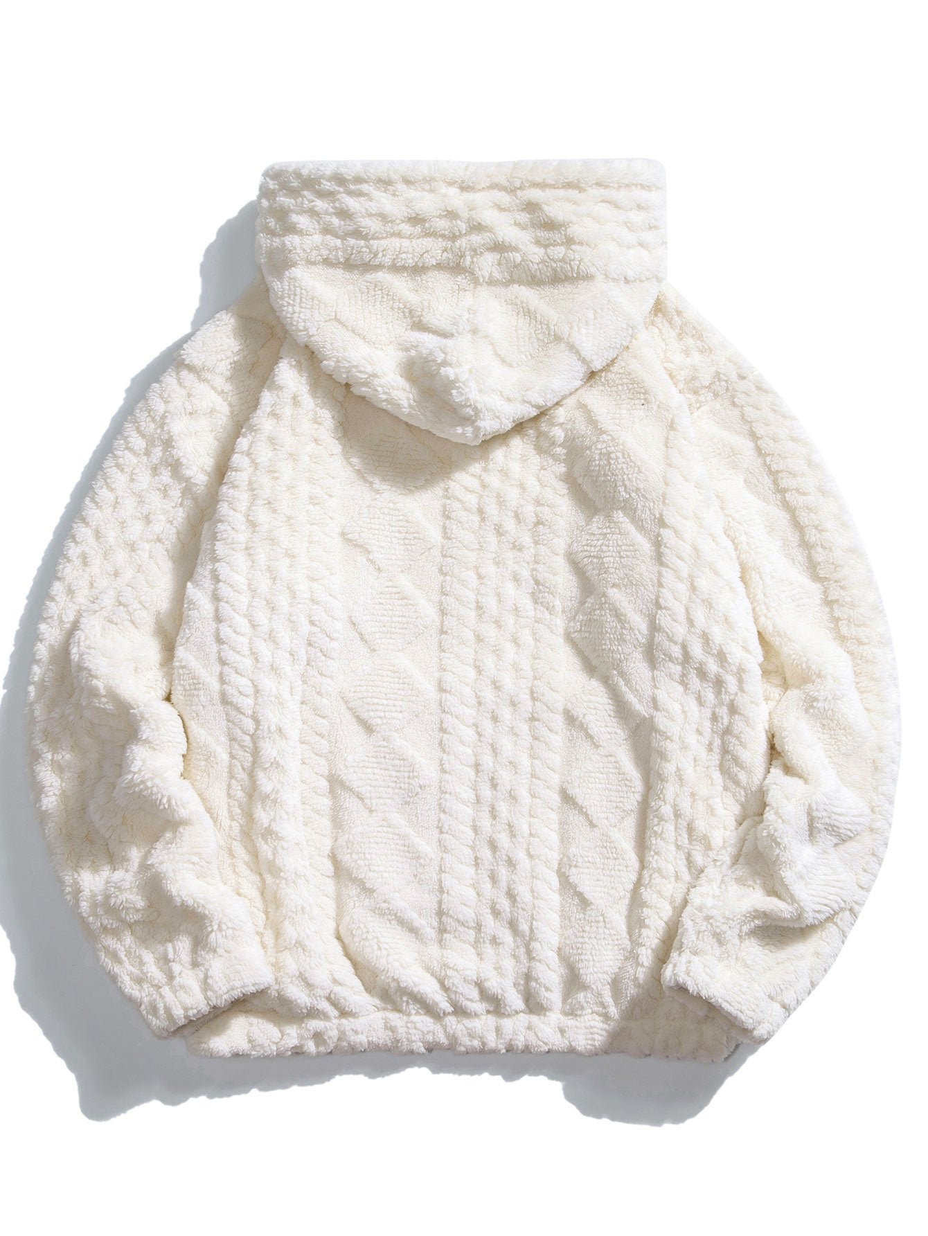 3 Peças Geometria Jacquard Teddy Hoodies