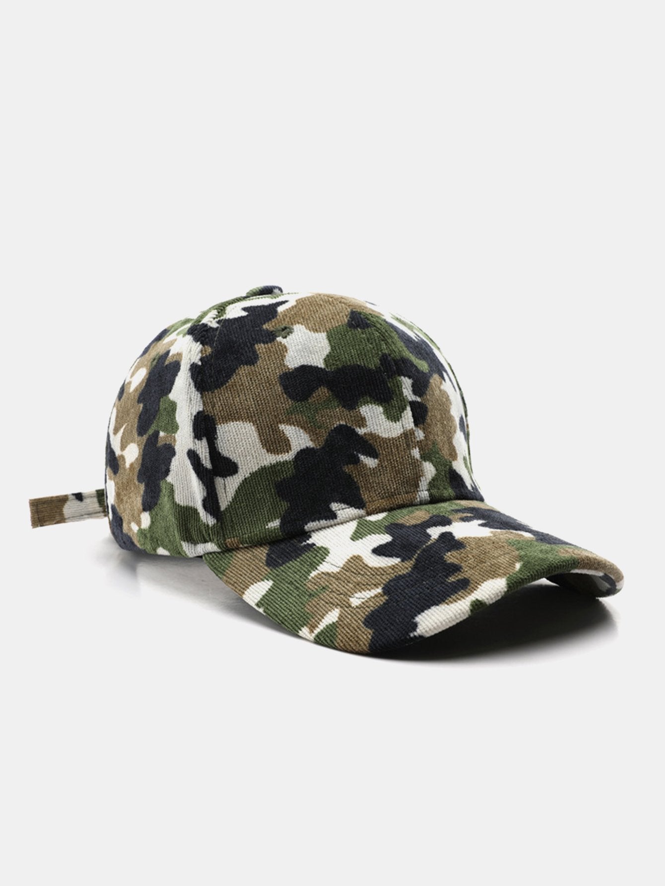 Boné de Beisebol de Corduroy Camuflado