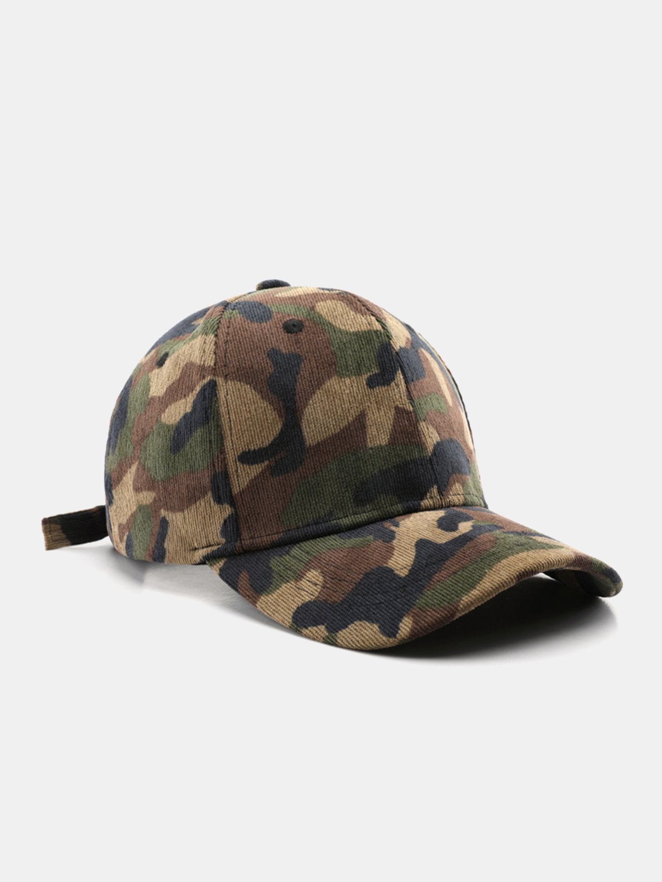 Boné de Beisebol de Corduroy Camuflado
