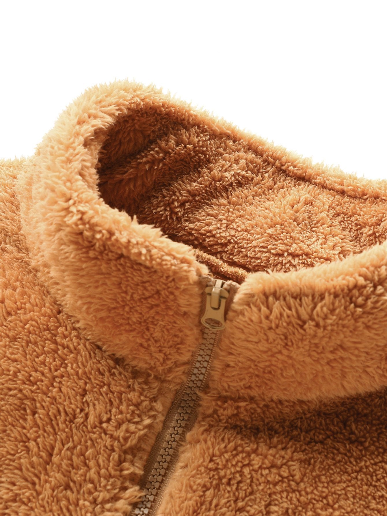 3 Peças de Moletom Teddy com Zíper de 1/4